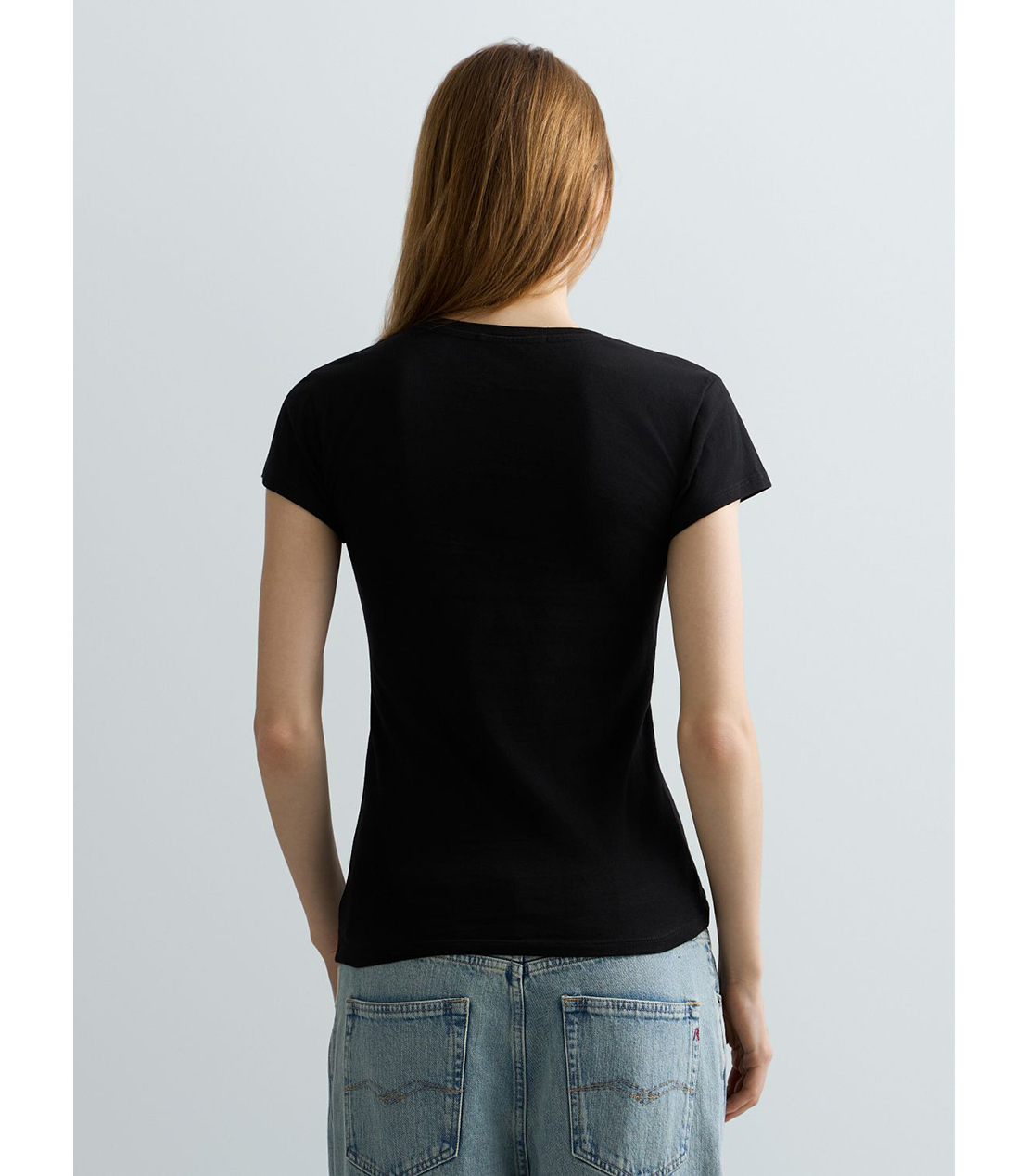 コットンジャージーハートプリントTシャツ 詳細画像 ブラック 3